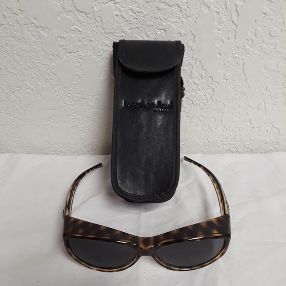 Jonathan Paul Fitovers Polarized Sunglasses Leopard Black & Amber - Picture 1 of 5